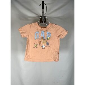 Gap Baby Boys Peach Orange Sports Graphic T-Shirt Brannan Favorites 3-6 Months